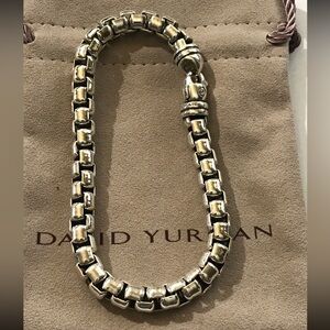 💯 David Yurman extra Large box chain bracelet 7mm 8” long sterling silver …